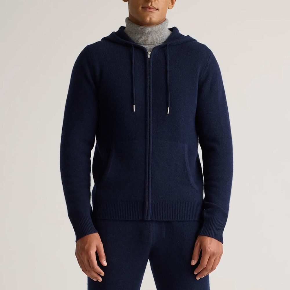 Quince men’s Mongolian Cashmere Full-Zip Hoodie, sz M - Picture 10 of 12